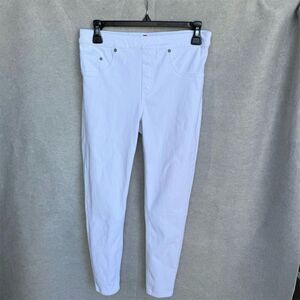 Spanx Women's Ankle Skinny Stretch Shaping Jeans White Size M